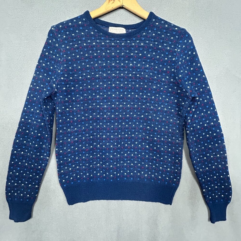 Pendleton Sweater Women's Size 38 Blue Multicolor… - image 1